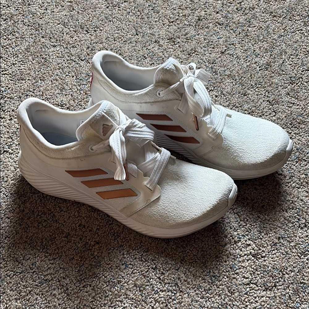 White and Pink Athletic Sneakers